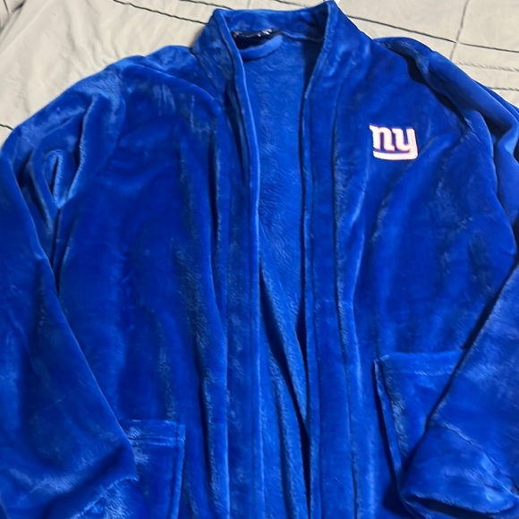 Men’s full length bathrobe with NY giants logo Size L/XL - Picture 1 of 2